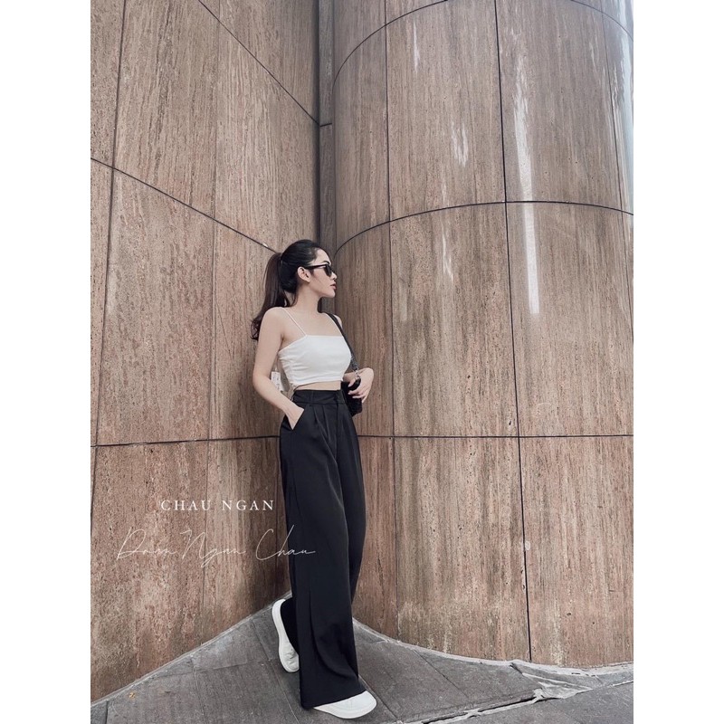 SET QUẦN ỐNG SUÔNG VỚI ÁO HAI DÂY MẢNH | BigBuy360 - bigbuy360.vn