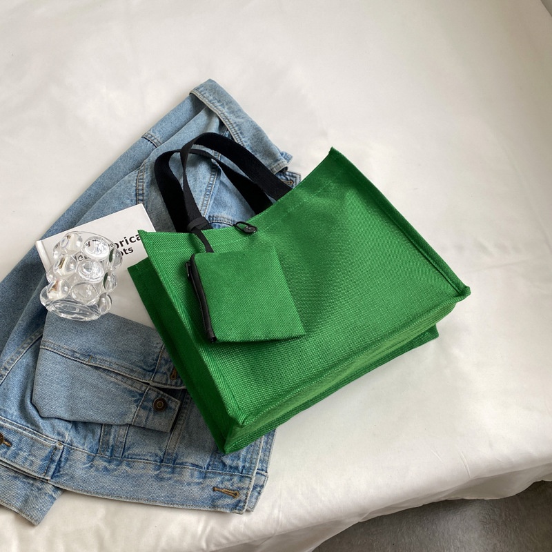 Túi Xách Nữ Vải Lanh Cỡ Lớn Thiết Kế Đơn Giản