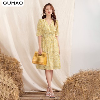 Đầm hoa eo nhún GUMAC DA1029