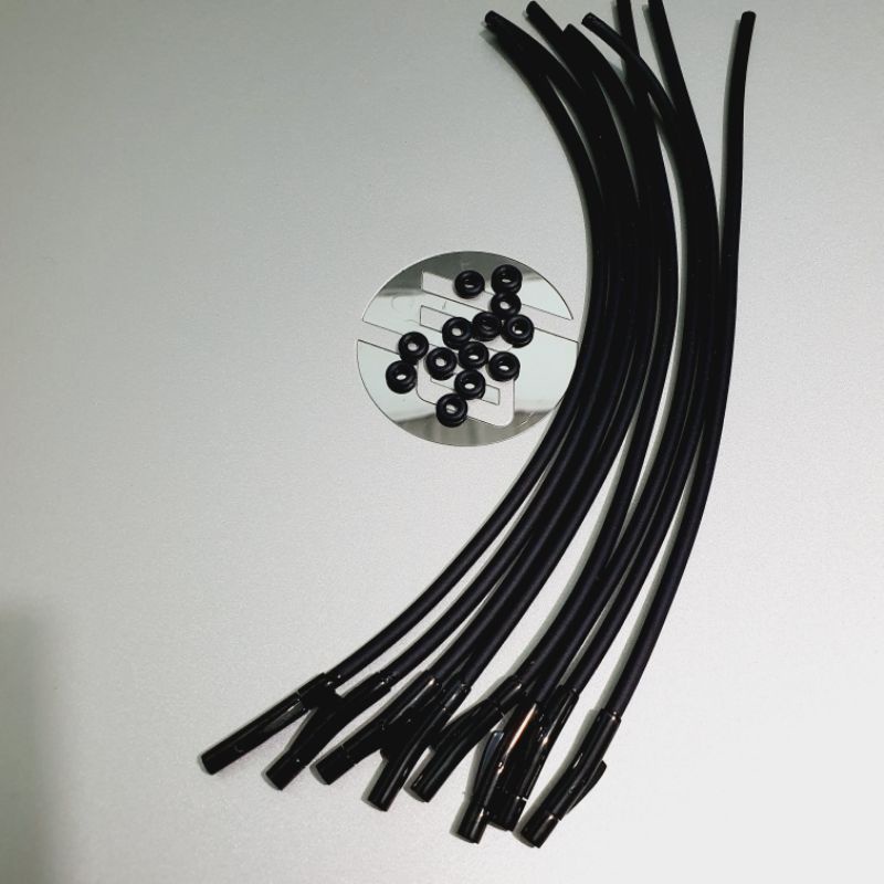 Vòng tay cao su đen khóa đen - 2mm, 3mm, 4mm