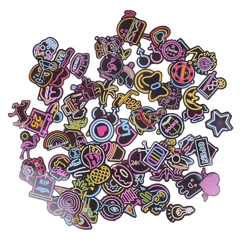 Set 100 Miếng Dán Phát Sáng Trang Trí Dễ Thương Độc Đáo