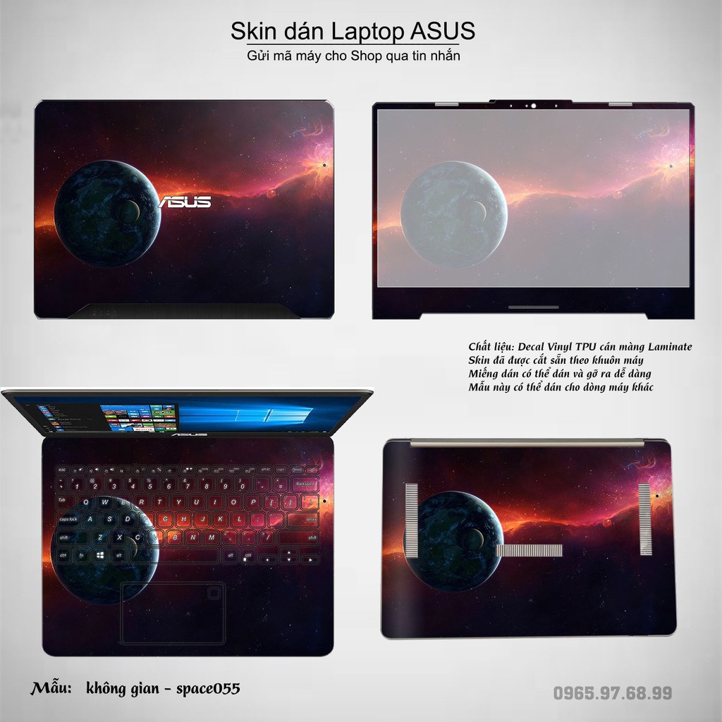 Skin dán Laptop Asus in hình không gian _nhiều mẫu 10 (inbox mã máy cho Shop)