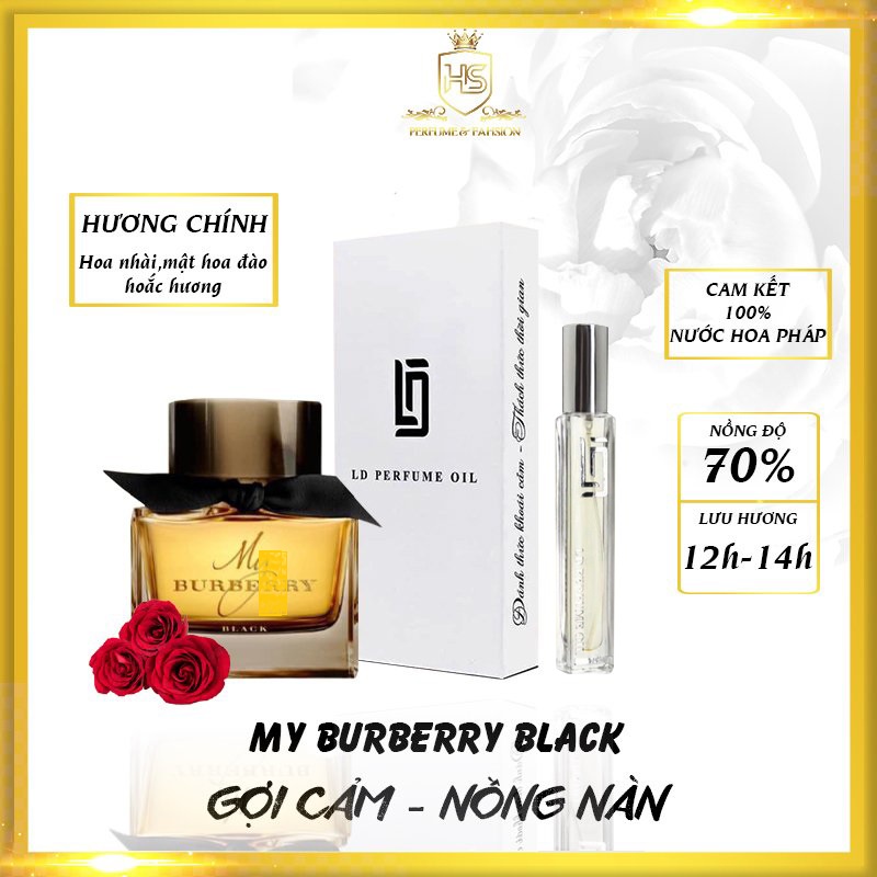 My Burberry Black Nữ - Dầu Thơm LD Perfume OIL Dạng Xịt Mùi Hương Nữ Tính Sang Trọng Ấm Áp