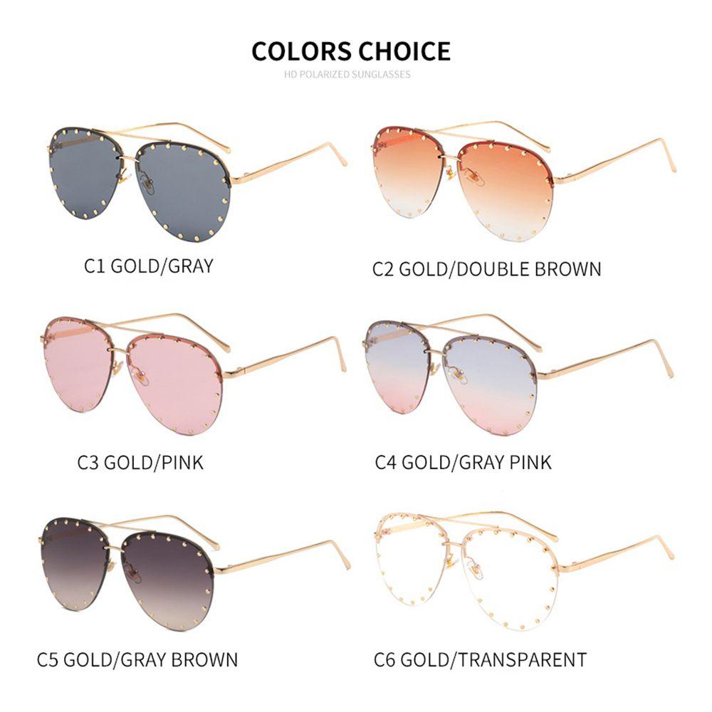 Kính Mát Đính Đinh Tán Kim Loại Thời Trang Cho Nam