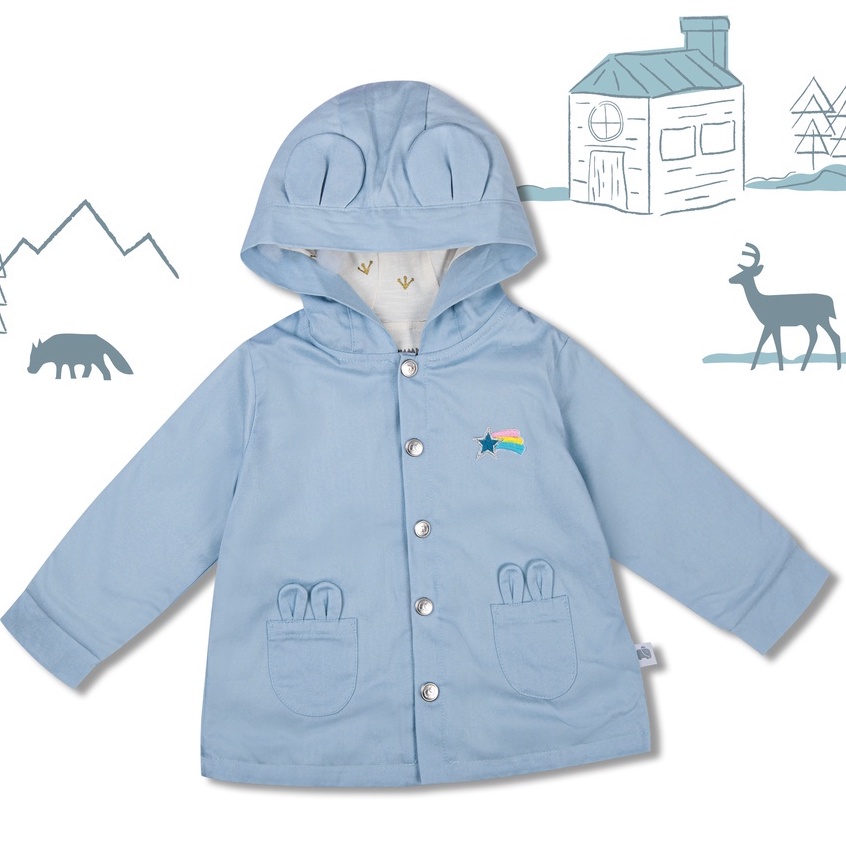 Áo khoác Chaang chất Cotton có mũ cao cấp thoáng mát thấm hút mồ hôi tốt chống nắng tốt cho bé trai bé gái đủ size