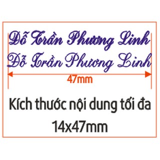 Khắc con dấu tên 1 dòng dài 47mm T217