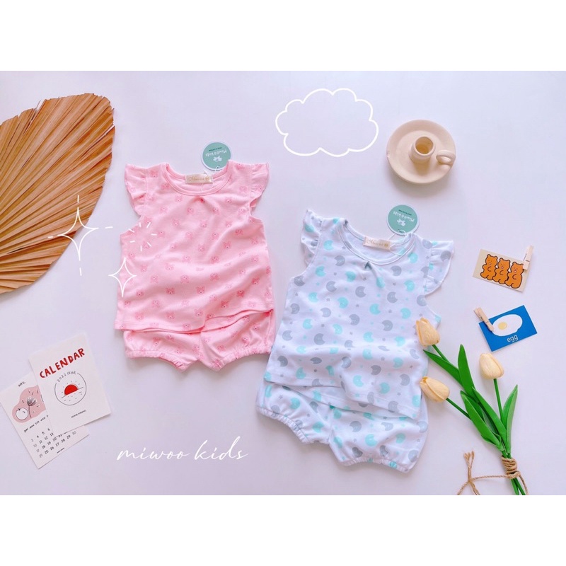(8-20kg) MÀU MỚI⚡️ Bộ thun bozip áo cánh tiên quần đùi cho bé gái 1 đến 5 tuổi - đồ bộ cho bé