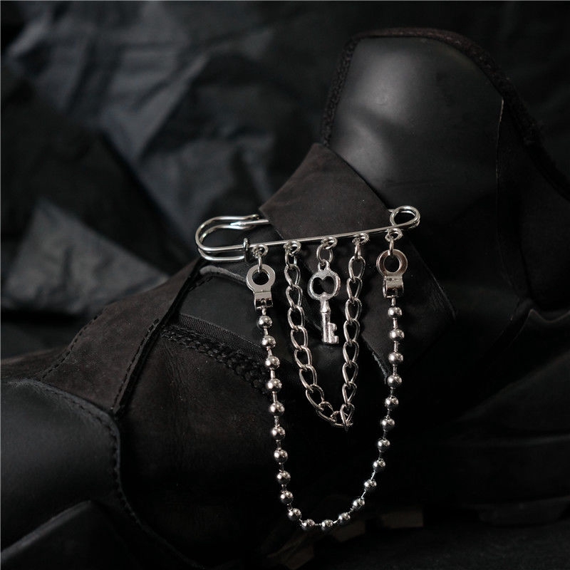 [Miễn Phí Vận Chuyển] Ghim Cài Bằng Kim Loại 22523 Thiết Kế Nhiều Lớp Phong Cách Hip Hop Dễ Phối Đồ