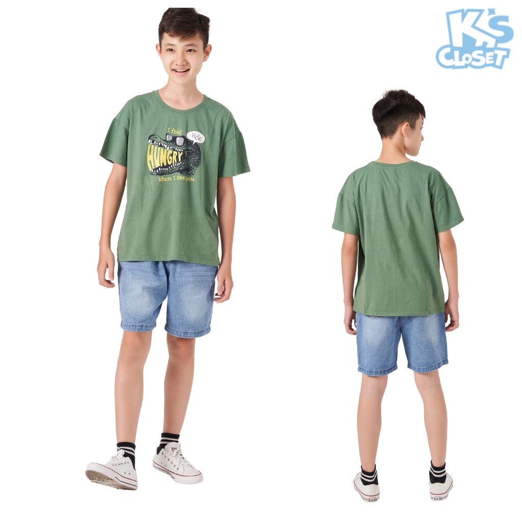 Áo Phông Cộc Tay Cho Bé Trai ( 10-14 Tuổi ) K's Closet T375ÓN TMMN