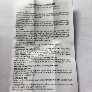 Gel Fitostimoline Proctogel (hàng chính hãng Ý)(làm lành vết thương hở...)