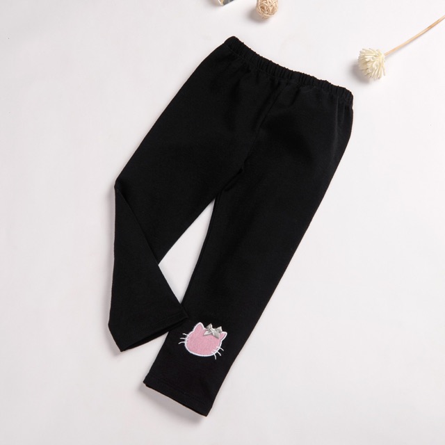 Quần legging thu đông cotton bé gái