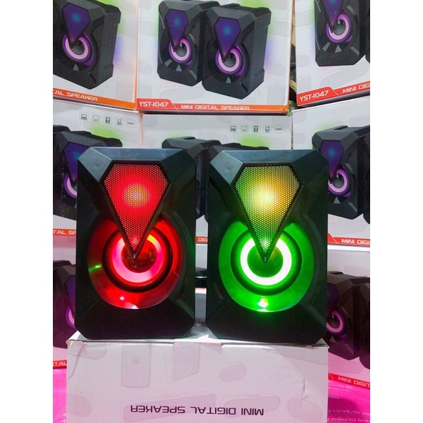 Bộ Loa Vi Tính 1047 Cao Cap Loa Máy Tính PC Laptop Mini Đèn Led Đổi Màu Cực Chất