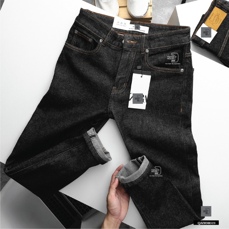 Quần jean nam đen muối tiêu quần bò nam đen muối tiêu quần jean chất bò quần jean nam cao cấp The Fashion House M018 | BigBuy360 - bigbuy360.vn