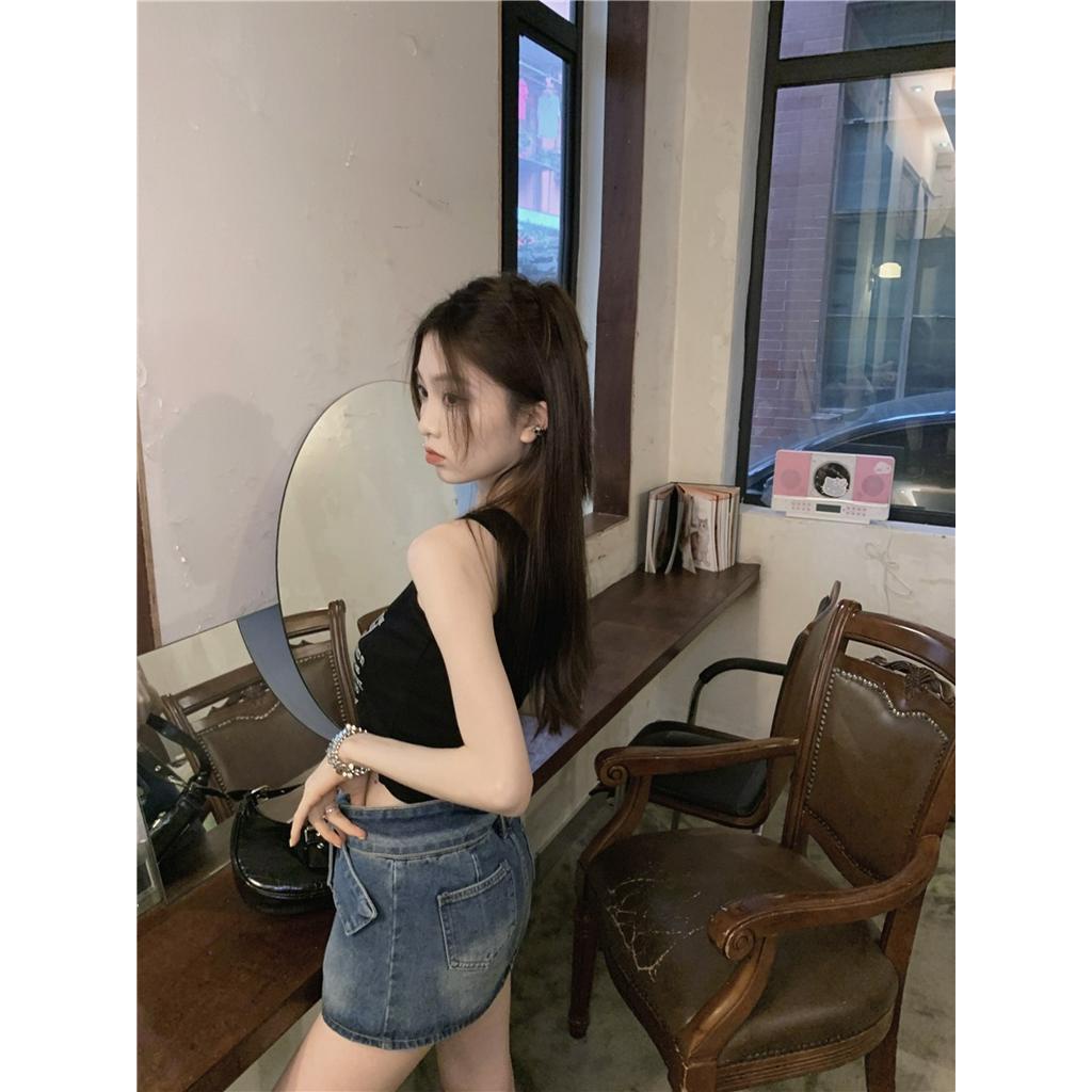 64018 Áo Yếm Mỏng Vừa Vặn In Hình Mèo