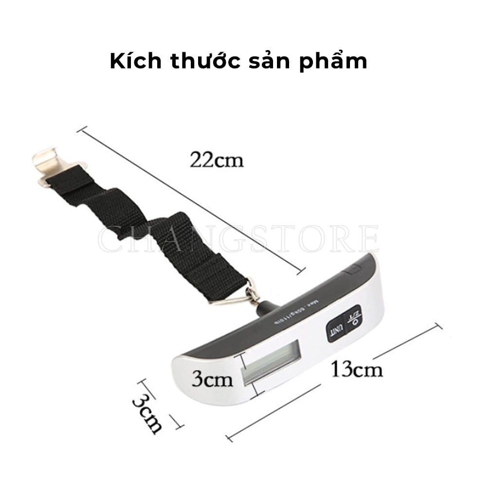 Cân điện tử cầm tay thép ngang, cân điện tử mini dạng treo nhỏ gọn tiện lợi