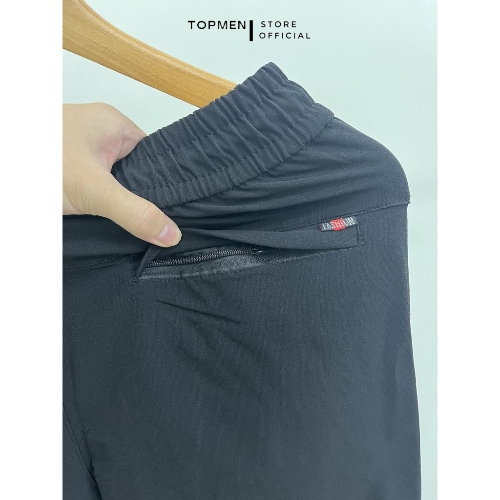 Quần jogger gió sần TOPMEN lót vải ống bo, co giãn 4 chiều chống nhăn