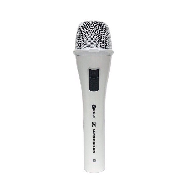 Mic karaoke SENNHEISER 868II-S có dây dẻo silicon độ dài 5m với tay mic màu trắng hộp đựng kim loại sang trọng