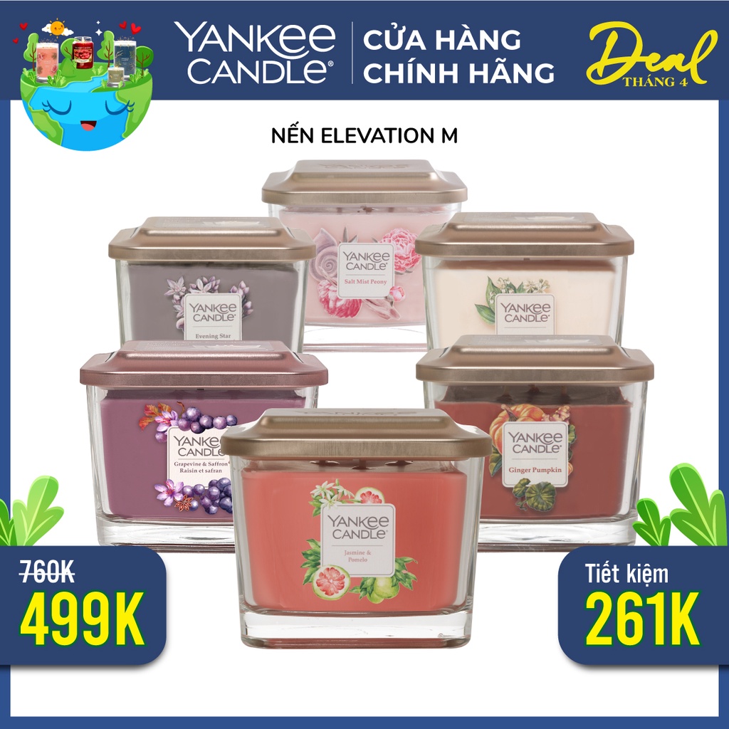 Nến thơm sáp đậu nành Elevation CHÍNH HÃNG Yankee Candle - Size M 347g (nhiều mùi)