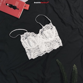 Áo lót ren croptop trắng BraletteFactory, áo lót ren xinh xắn, sexy có gọng, mút lót, bralette thiết kế [mẫu N29]