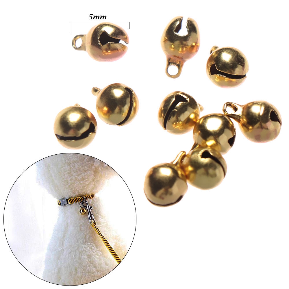 ROW 10/20pcs 5mm Dollhouse 1/6 Doll Clothes Ultra-small Necklace Decoration Mini Bell