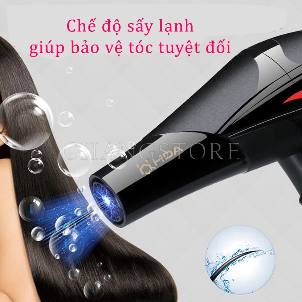 Máy Sấy Tóc Chuẩn Salon Công Xuất Cực Lớn HDA Công Nghệ Mới Không Gây Khô Tóc