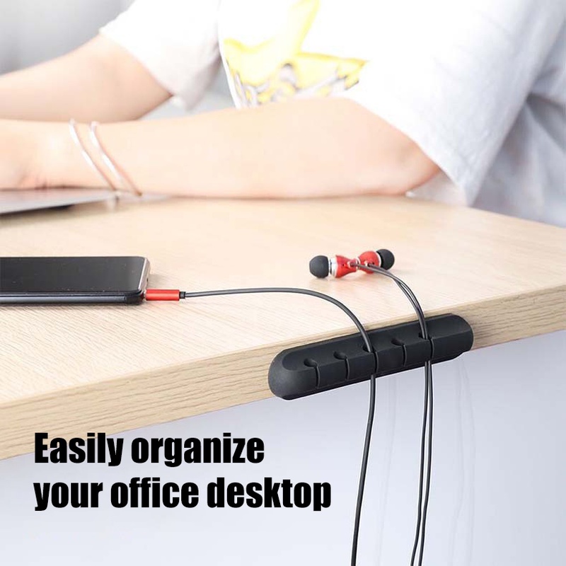 Dụng Cụ Sắp Xếp Dây Cáp Bằng Silicone Tự Dính Tiện Dụng