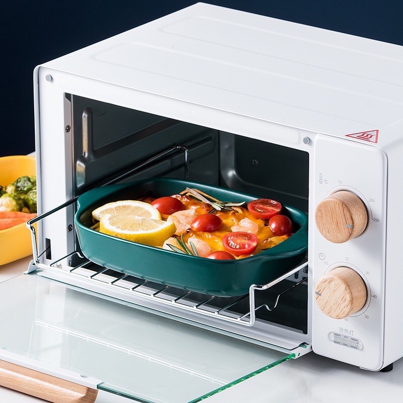 Khay chữ nhật sứ, Nướng Bánh,Chịu Nhiệt, 8 Màu Tuỳ Chọn cỡ 23*13cm