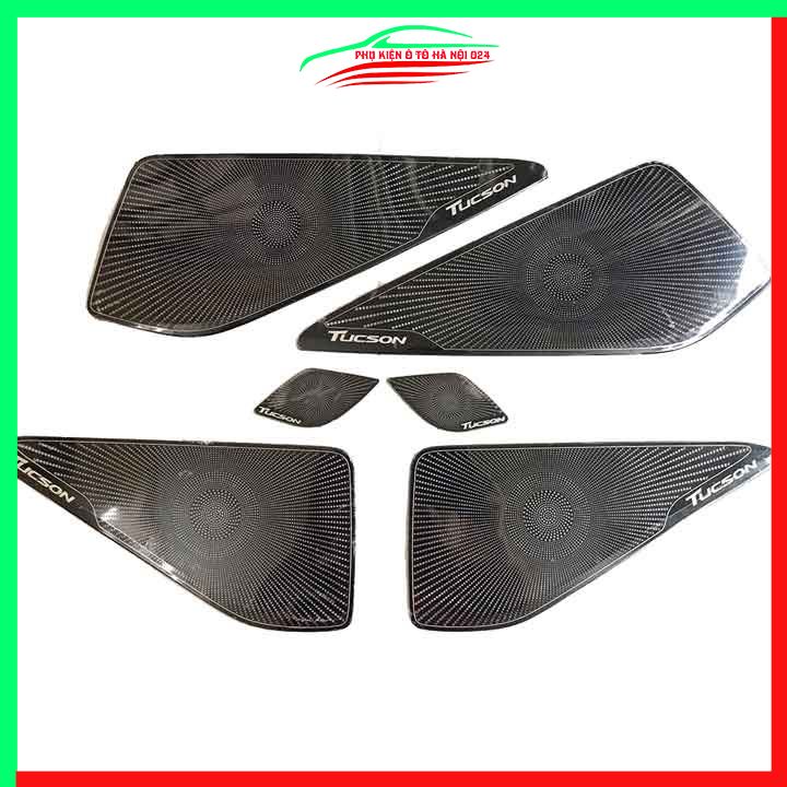 Bộ ốp màng loa Tucson 2016-2021 chuẩn theo xe vân Titan chống xước trang trí nội thất ô tô