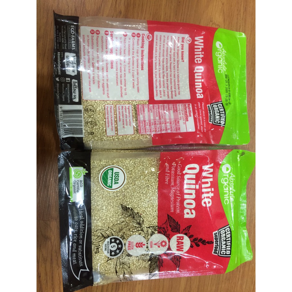 Hạt diêm mạch (Quinoa) Absolute Organic 1Kg