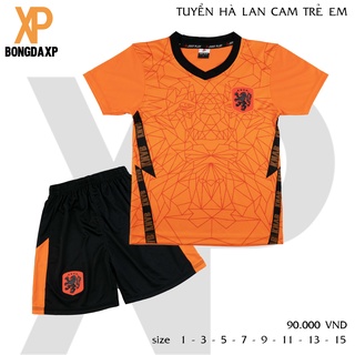 Quần áo bóng đá trẻ em đồ đá banh trẻ em ĐT Hà Lan siêu dễ thương Vải thun lạnh cao cấp