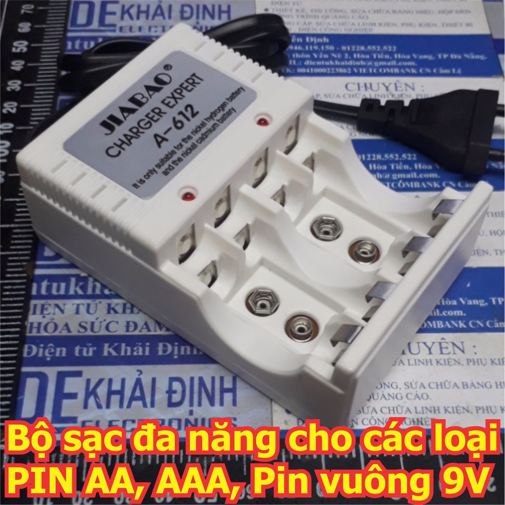 Bộ sạc đa năng cho các loại PIN AA, AAA, Pin vuông 9V kde5802