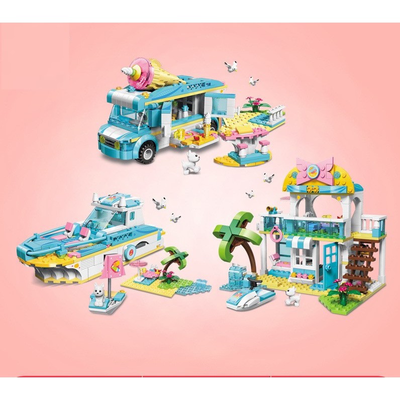 1036- Đồ chơi lắp ghép kiểu Lego - chủ đề gia đình và du lịch