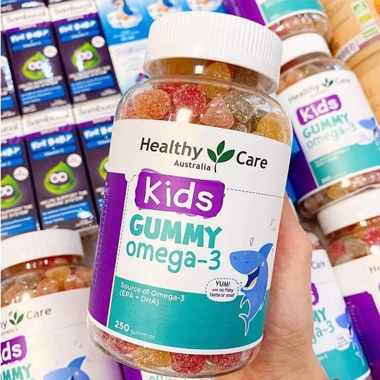 Kẹo dẻo Omega 3, Kẹo Gummy Kids Healthy Care cho trẻ của Úc lọ 250 viên