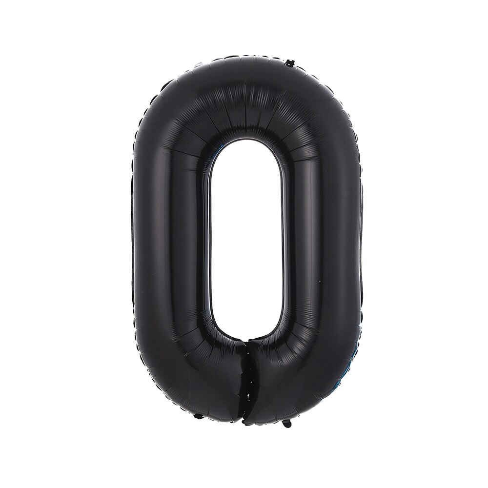 Bong bóng lá nhôm màu đen 32inch hình chữ cái và chữ số dùng để trang trí tiệc cho bé
