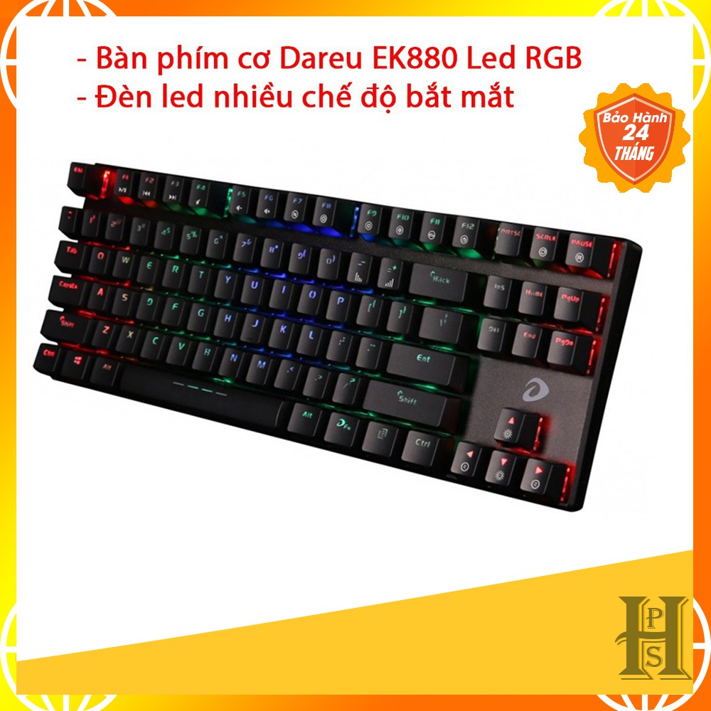 Bàn phím cơ Gaming Dareu EK880 - Mã cũ DK880 - Led RGB - Chính hãng - BH 24 tháng