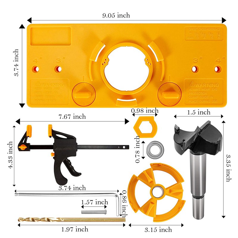 (Đang Bán) Bộ Dụng Cụ Định Vị Đục Lỗ 35mm Cho Thợ Mộc