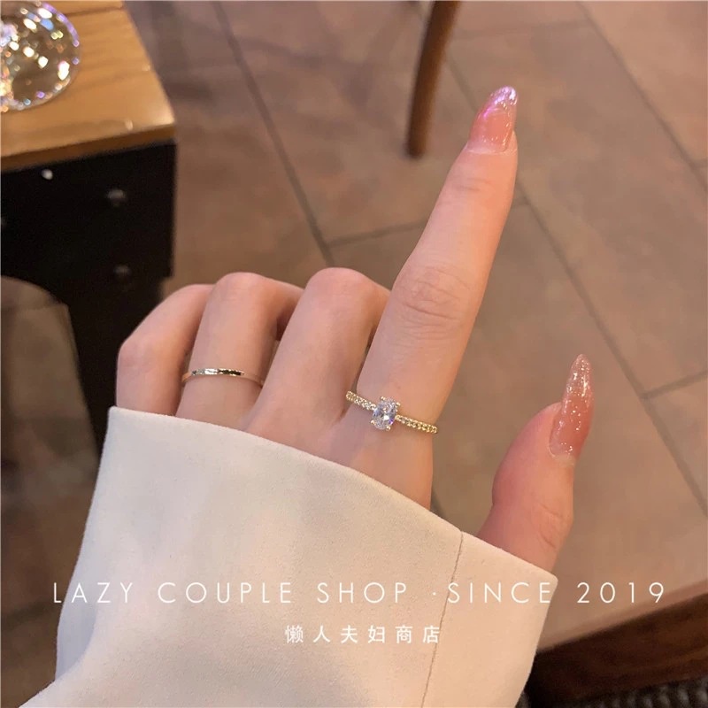 Nhẫn Hở Hình Bướm Đính Ngọc Trai Có Thể Điều Chỉnh