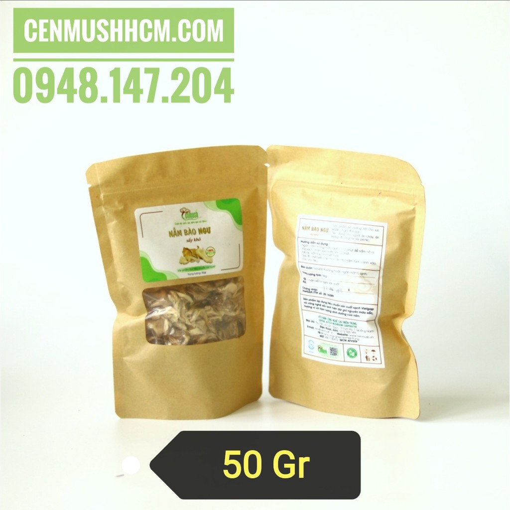 Nấm Bào ngư sấy khô CENMUSH túi zip 50gr
