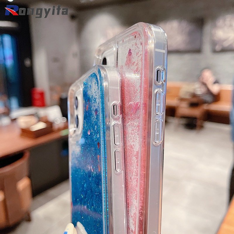 Ốp Điện Thoại Mềm Phối Kim Tuyến Nước Cho Realme C15 C12 C25 C25S C11 2020 5 6 Pro C17 7i 5 5i 5s C3 6i