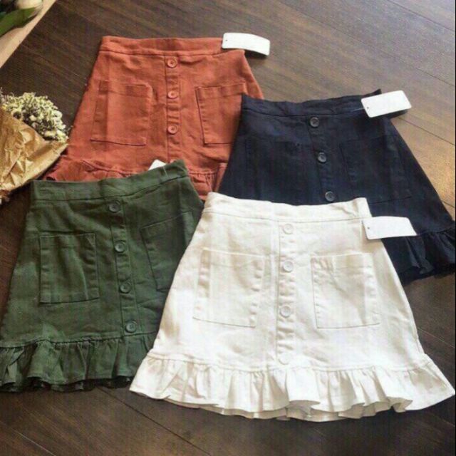Chân váy kaki ( ảnh thật)