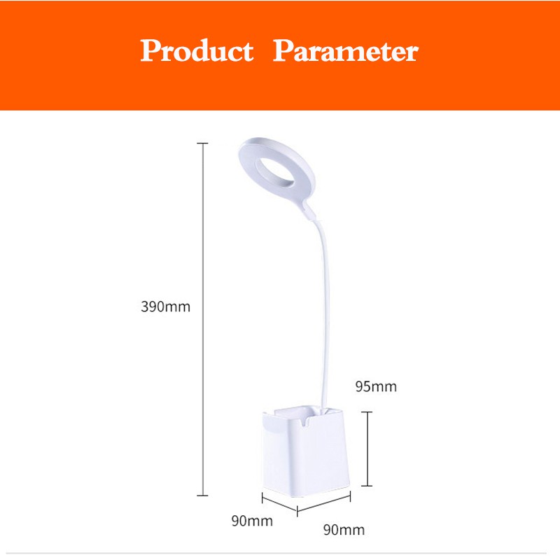 Đèn bàn LED Bảo vệ mắt Học tập Đèn LED để bàn Đèn đọc sách có thể sạc lại Đèn ngủ có giá đỡ bút cho học sinh