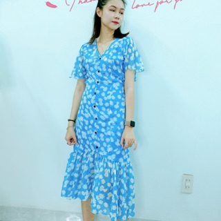 Đầm hoa 2 lớp