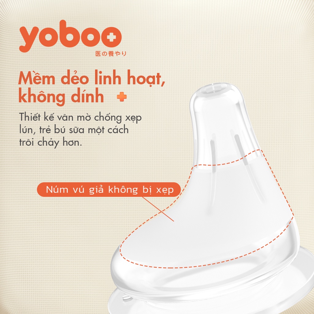 Núm ti thay thế lệch tâm nhiều loại cho bé từ 0 đến trên 12 tháng tuổi bằng silicone mềm mại - Hàng chính hãng