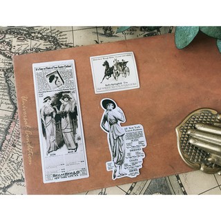 Sticker retro mẫu poster - báo cũ
