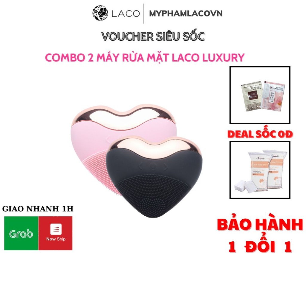 [Mã SR14MAY5 giảm 20K đơn 50K] Combo 2 Máy Rửa Mặt Laco Luxury + Quà Tặng Kèm Đi Cùng
