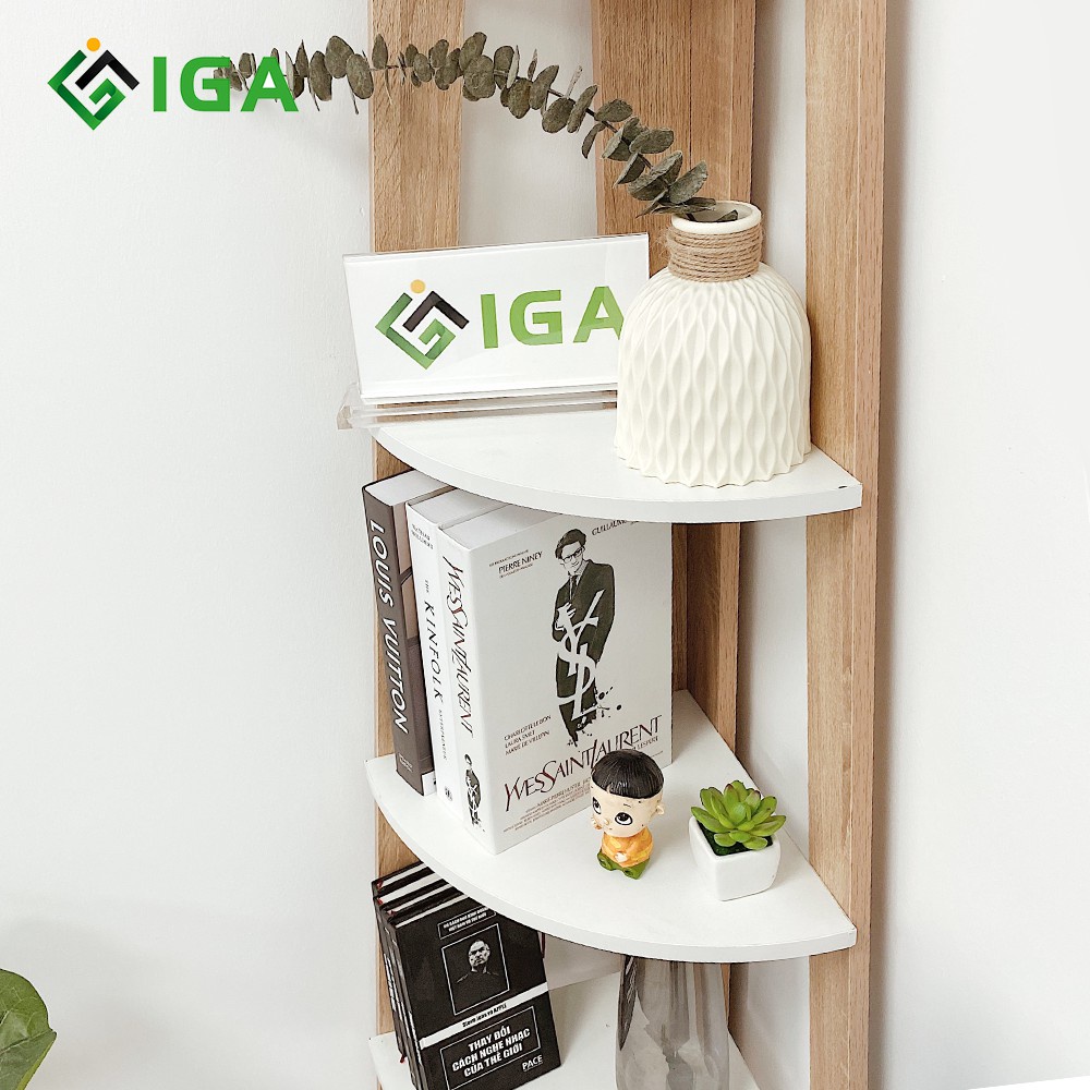 Kệ góc để đồ decor trang trí bằng gỗ đẹp mắt phong cách vintage - gp115