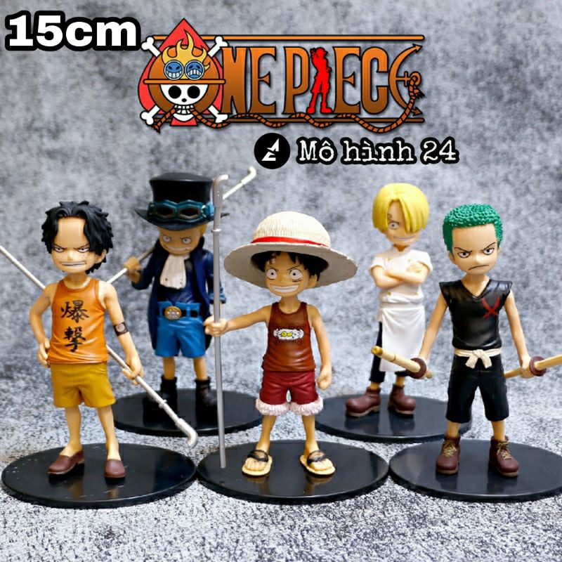 [RẺ VÔ ĐỊCH] Mô hình nhân vật One piece bộ Luffy zoro sanji sabo ace còn nhỏ hồi nhỏ childhood chibi onepiece trẻ em