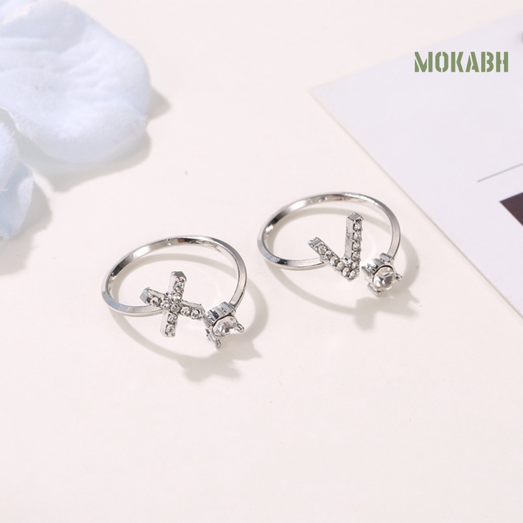 Nhẫn Cưới Mở Hình Chữ Cái A Đến Z Có Thể Điều Chỉnh Kích Cỡ