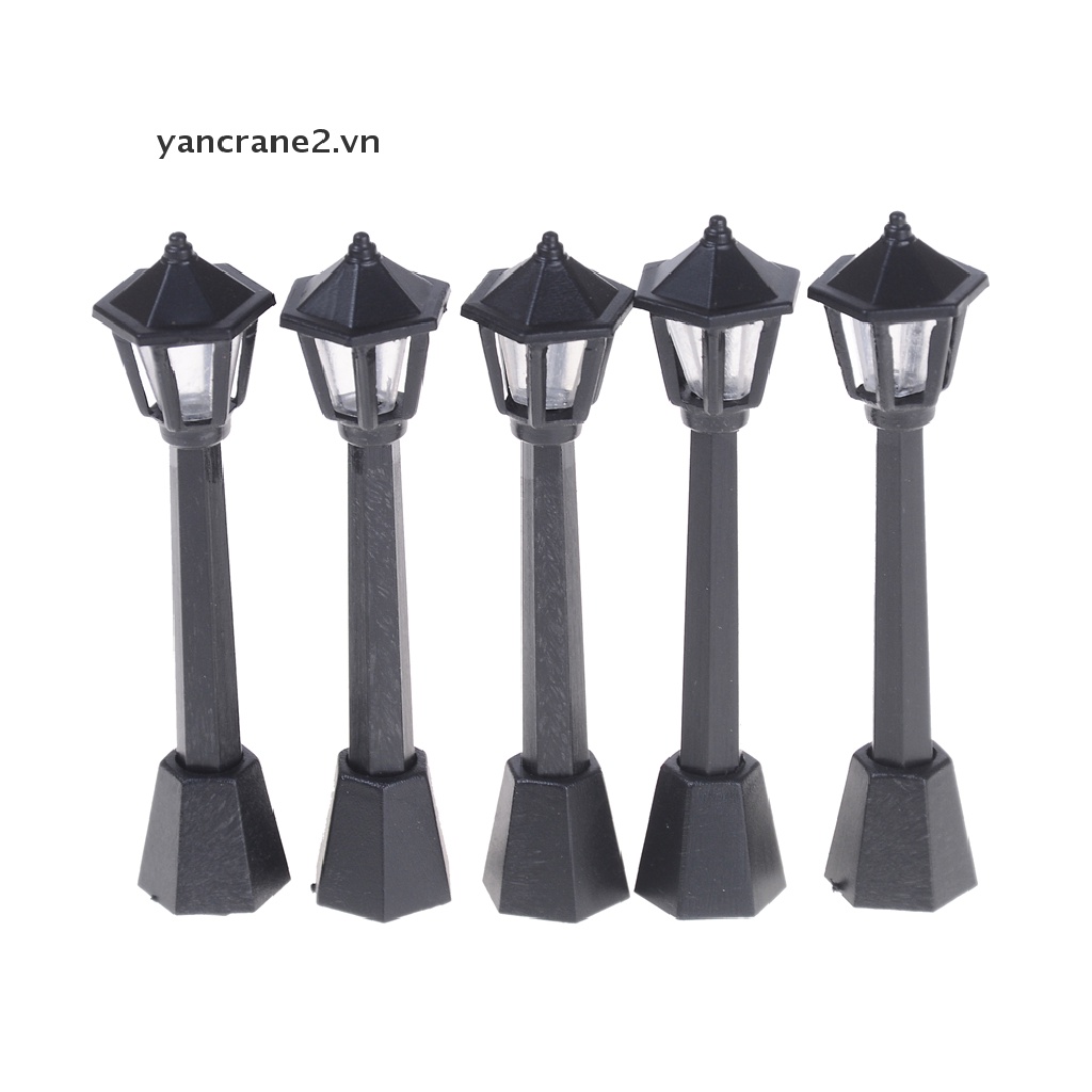 Bộ 5 Mô Hình Đèn Đường Giả Trang Trí Tiểu Cảnh