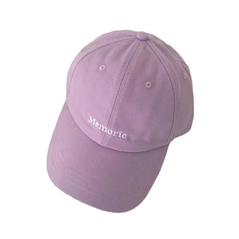 Mũ lưỡi trai memorie Cotton Mềm Thoáng Khí Thêu Chữ Phong Cách Hàn Quốc Cho Nam Và Nữ nón lưỡi trai